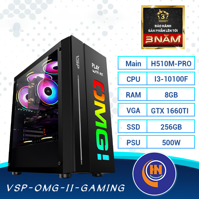 PC GAMING 002 (i3 10300F/H510/8GB RAM/GTX 1660TI/500W)