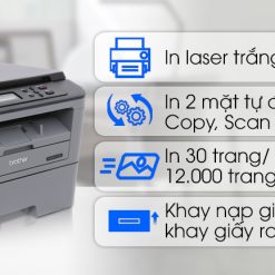 Máy in laser đen trắng Brother DCP-L2520D (A4/A5/ In/ Copy/ Scan/ Đảo mặt/ USB)